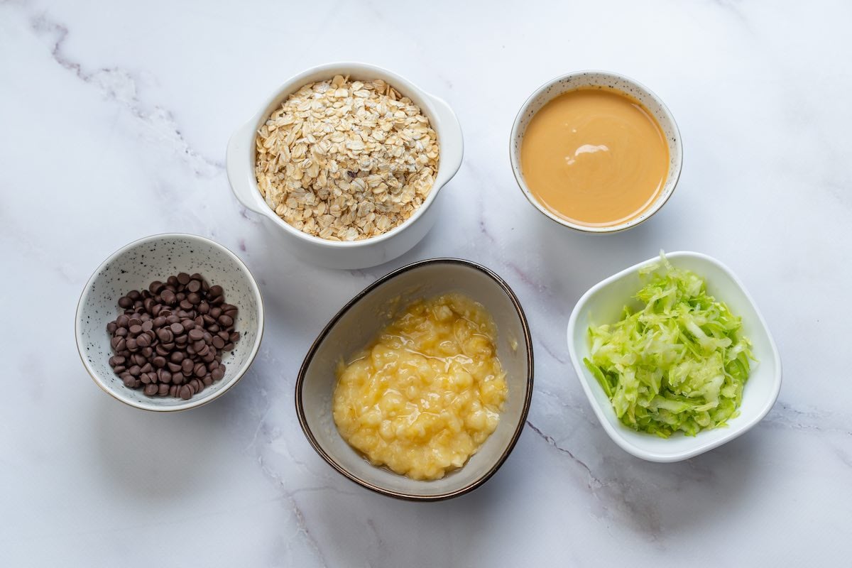 zucchini bars ingredients.