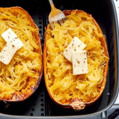 air fryer spaghetti squash recipe.