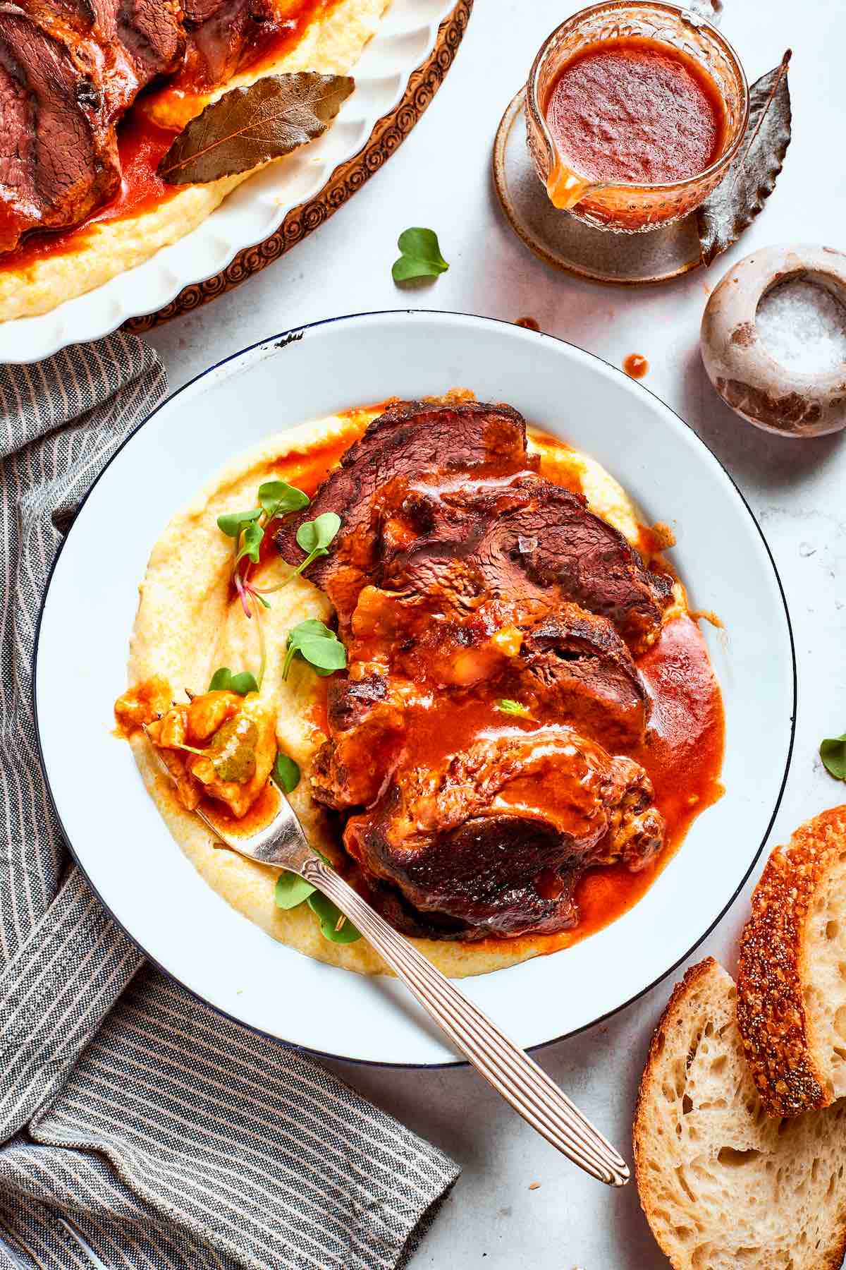 beef cheeks with potatoes.
