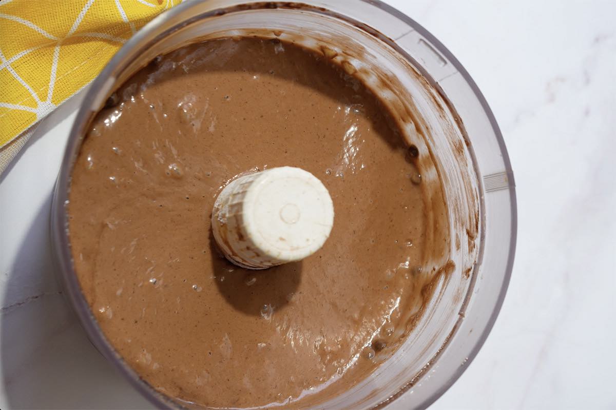 blended muffin batter.