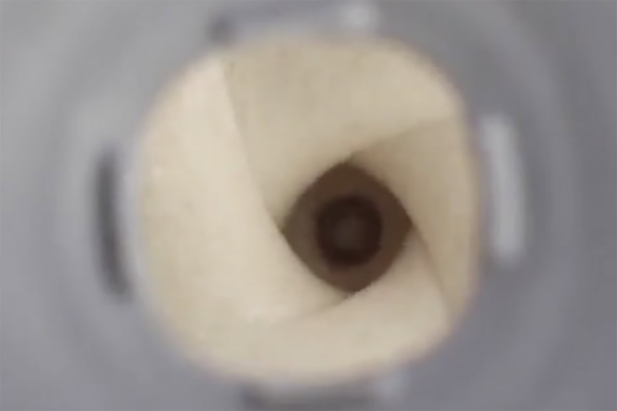 blended pancake mixture.
