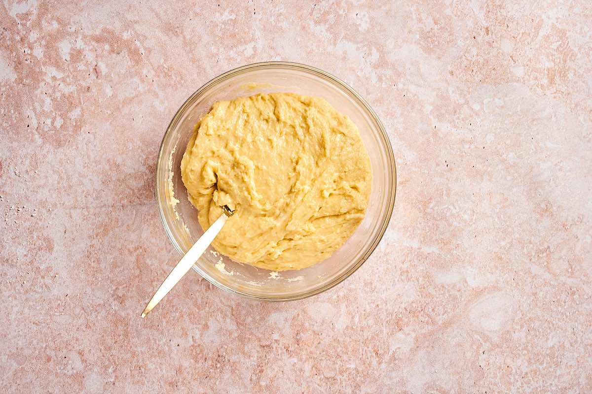 fathead dough in mixing bowl.