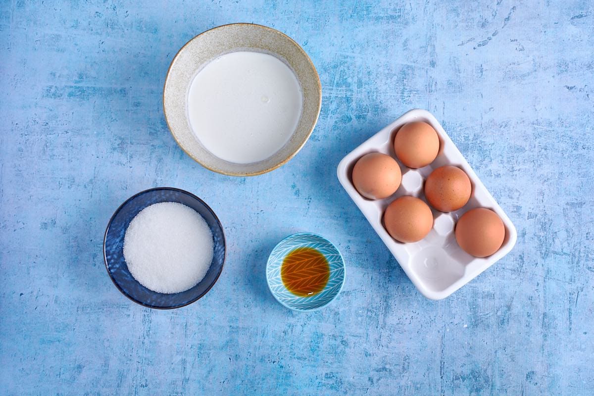 ingredients for keto creme brulee.