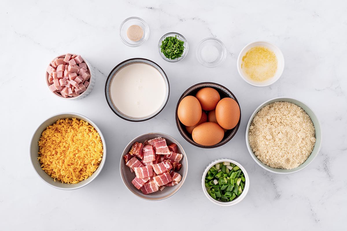 ingredients for keto quiche.