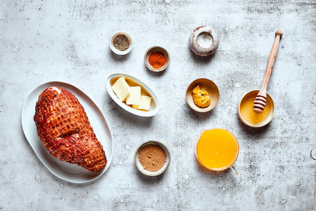 ingredients for air fryer ham.