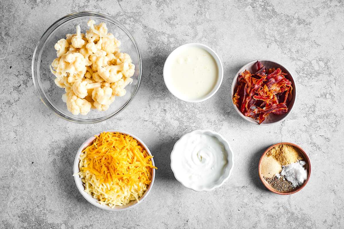 ingredients for cauliflower casserole.