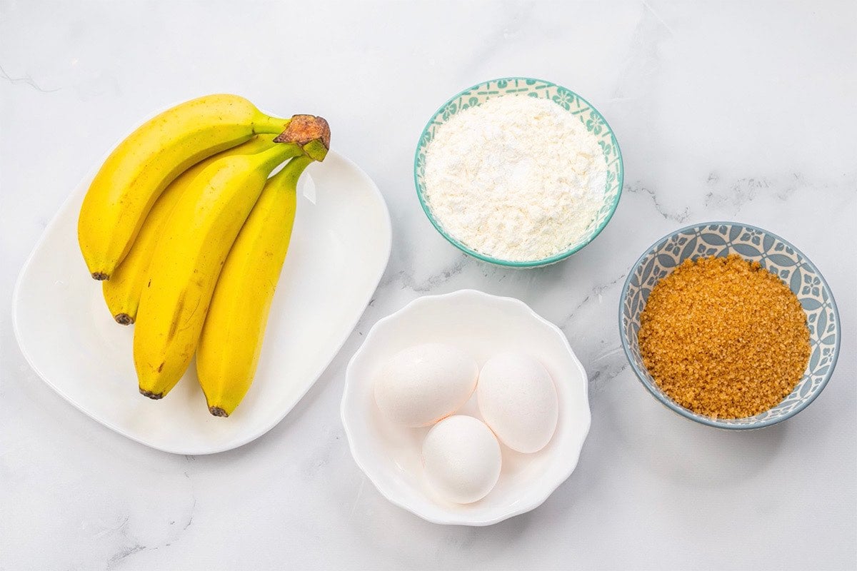 ingredients in four ingredient banana bread.