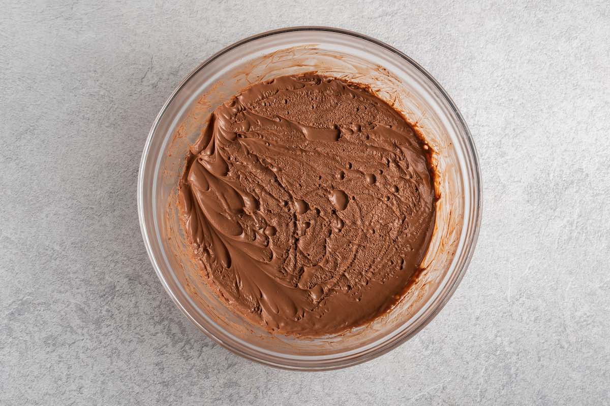 chilled mousse mixture.