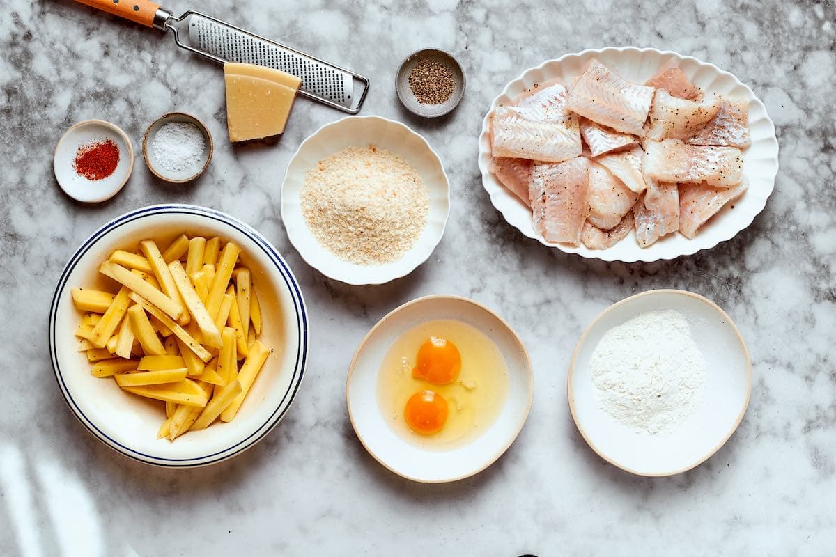 ingredients for air fryer French fries.