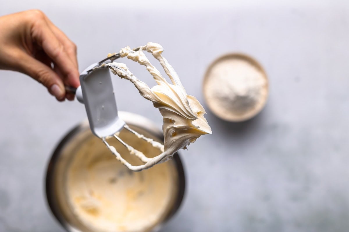 creamed butter and sugar.