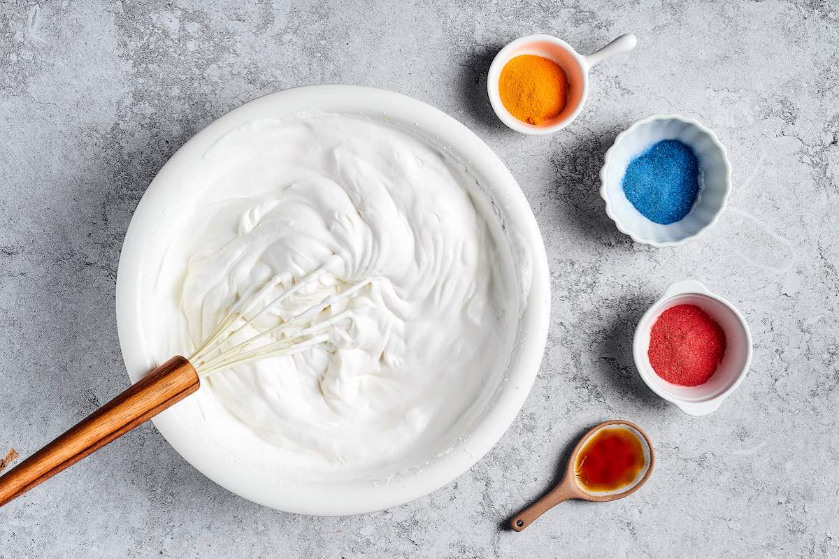ice cream base in bowl.