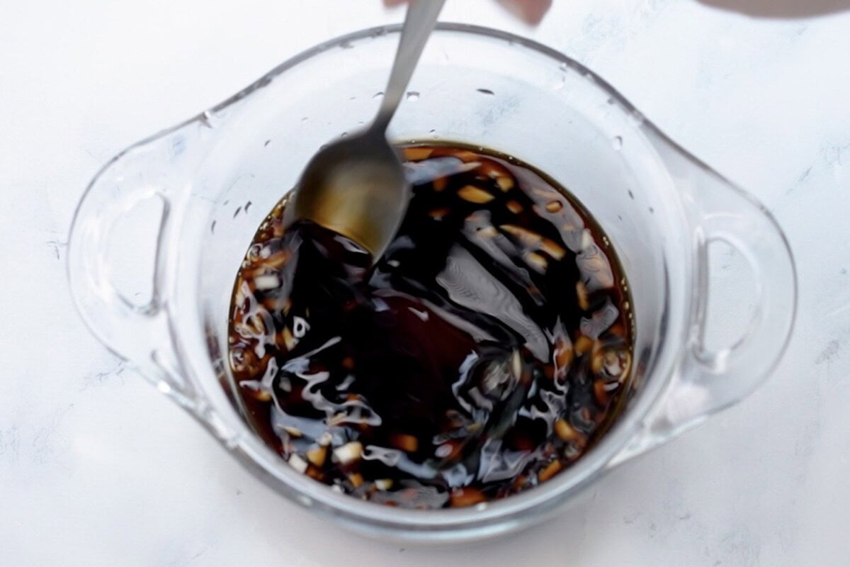 steak marinade in bowl.