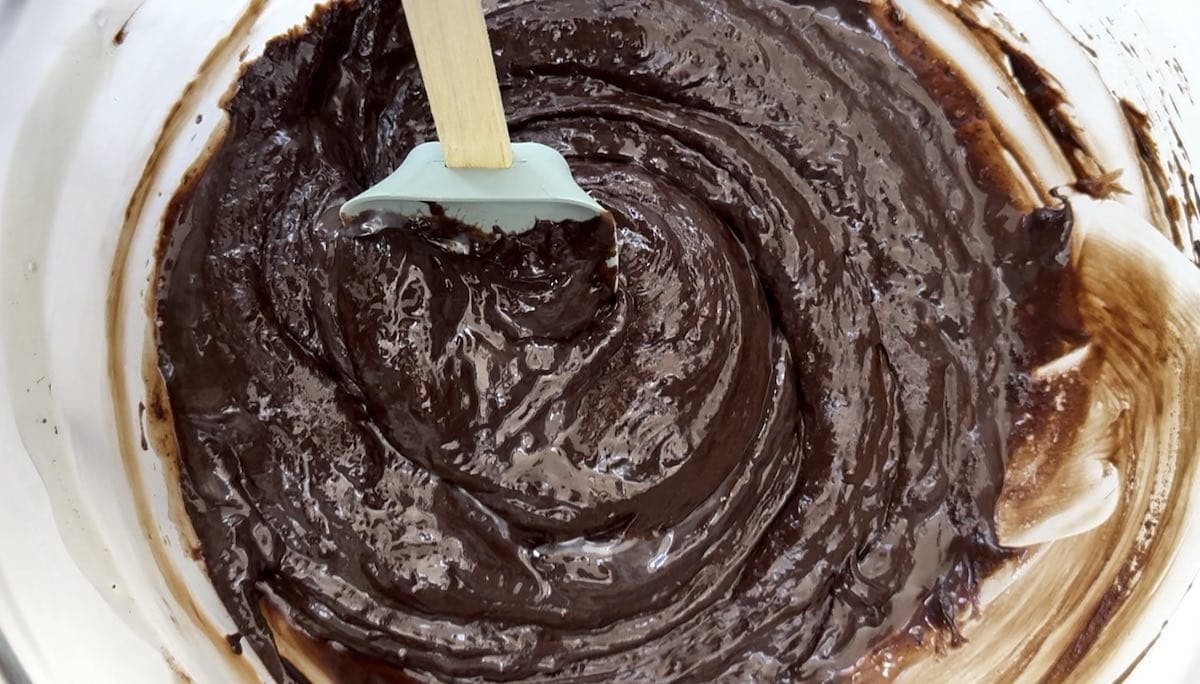 fudge mixture in a bowl.