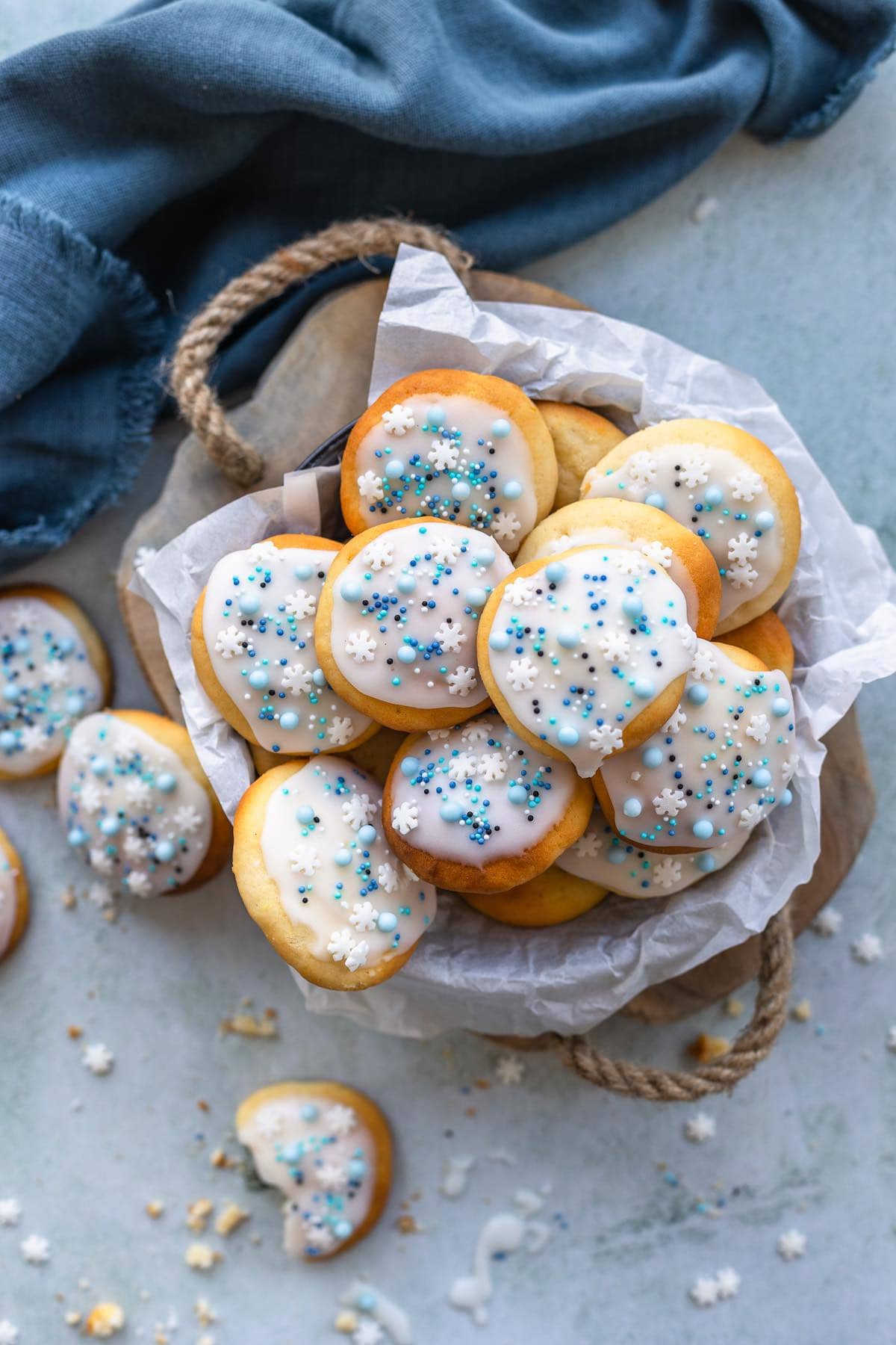 ricotta lemon cookies with a glaze.