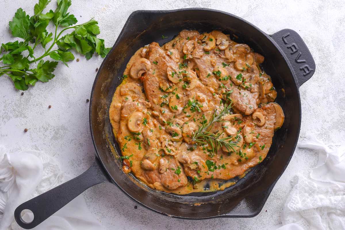 cooked veal marsala. 