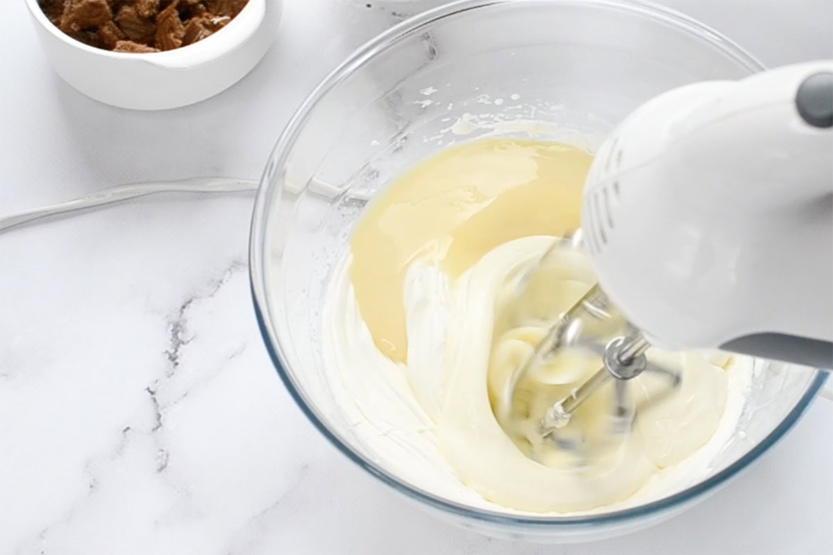whipped cream in a bowl.