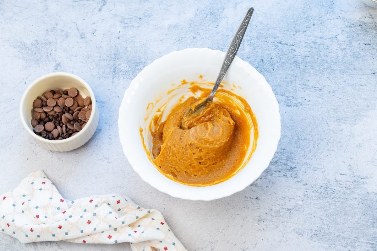 cookie dough in a bowl.