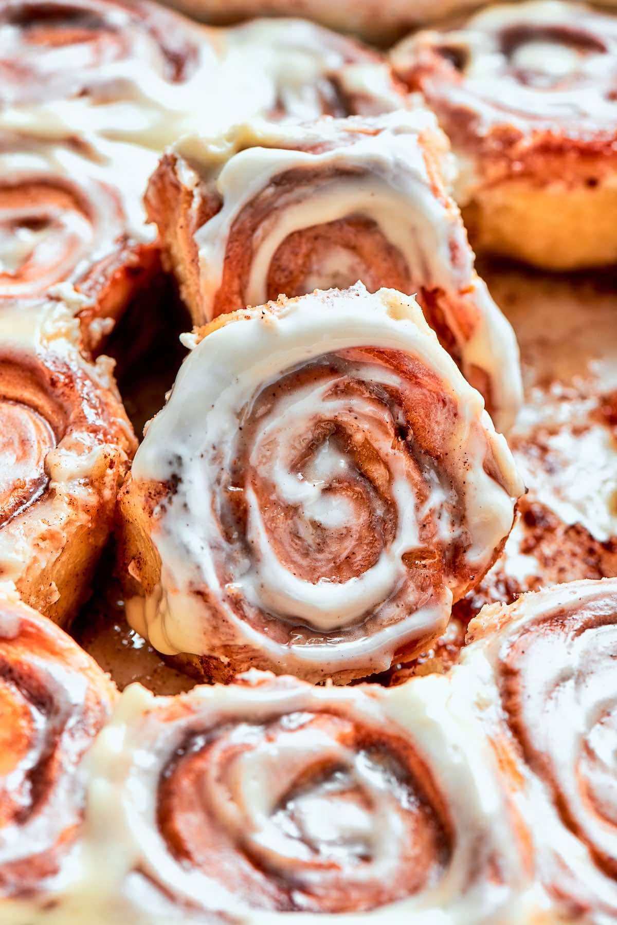cinnamon rolls with cottage cheese.
