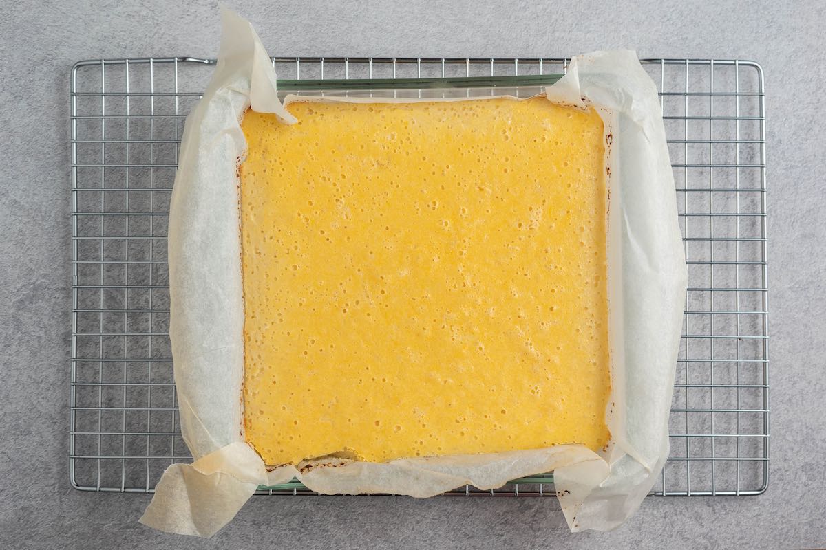 lemon filling added to crust.