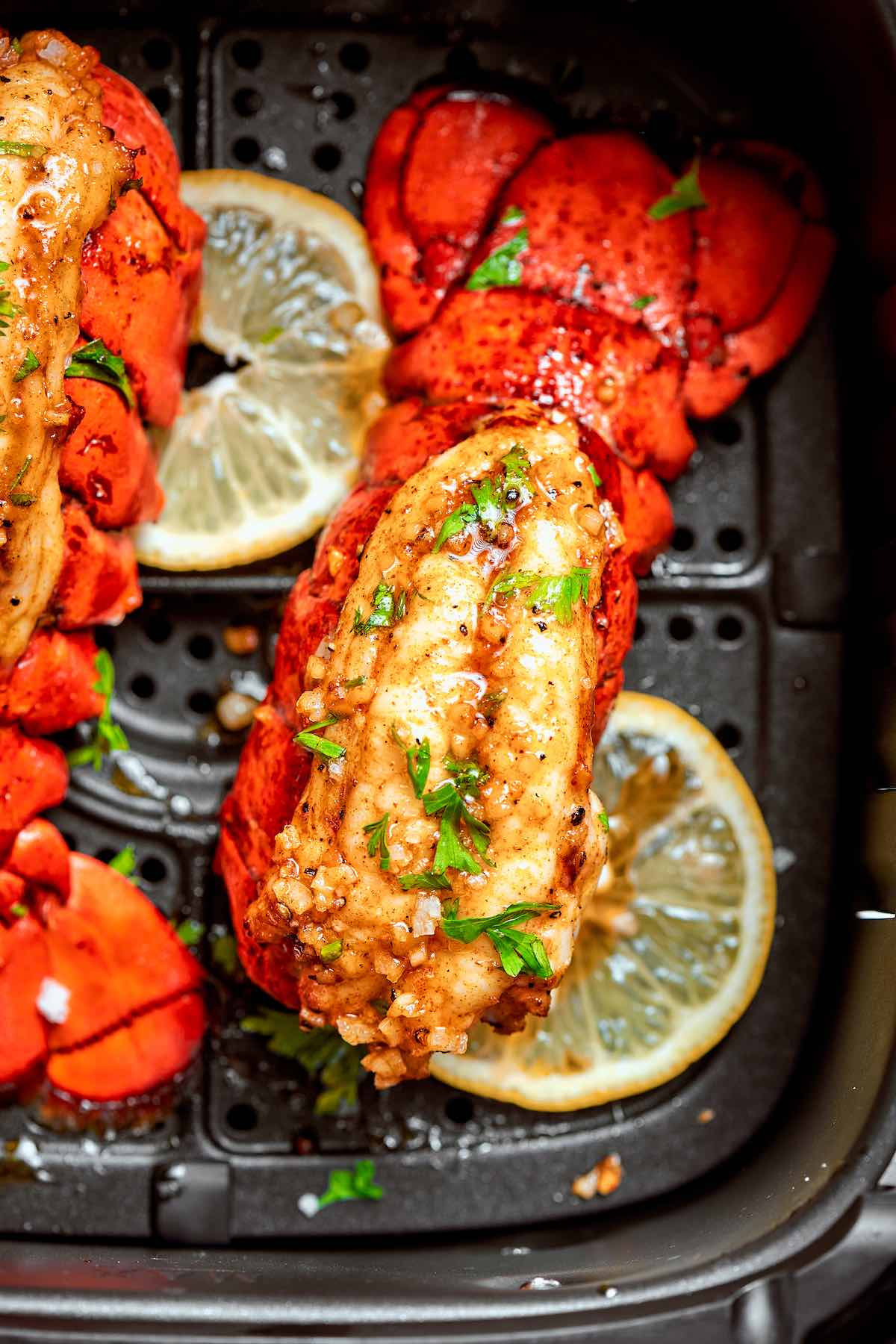 lobster tails in the air fryer. 