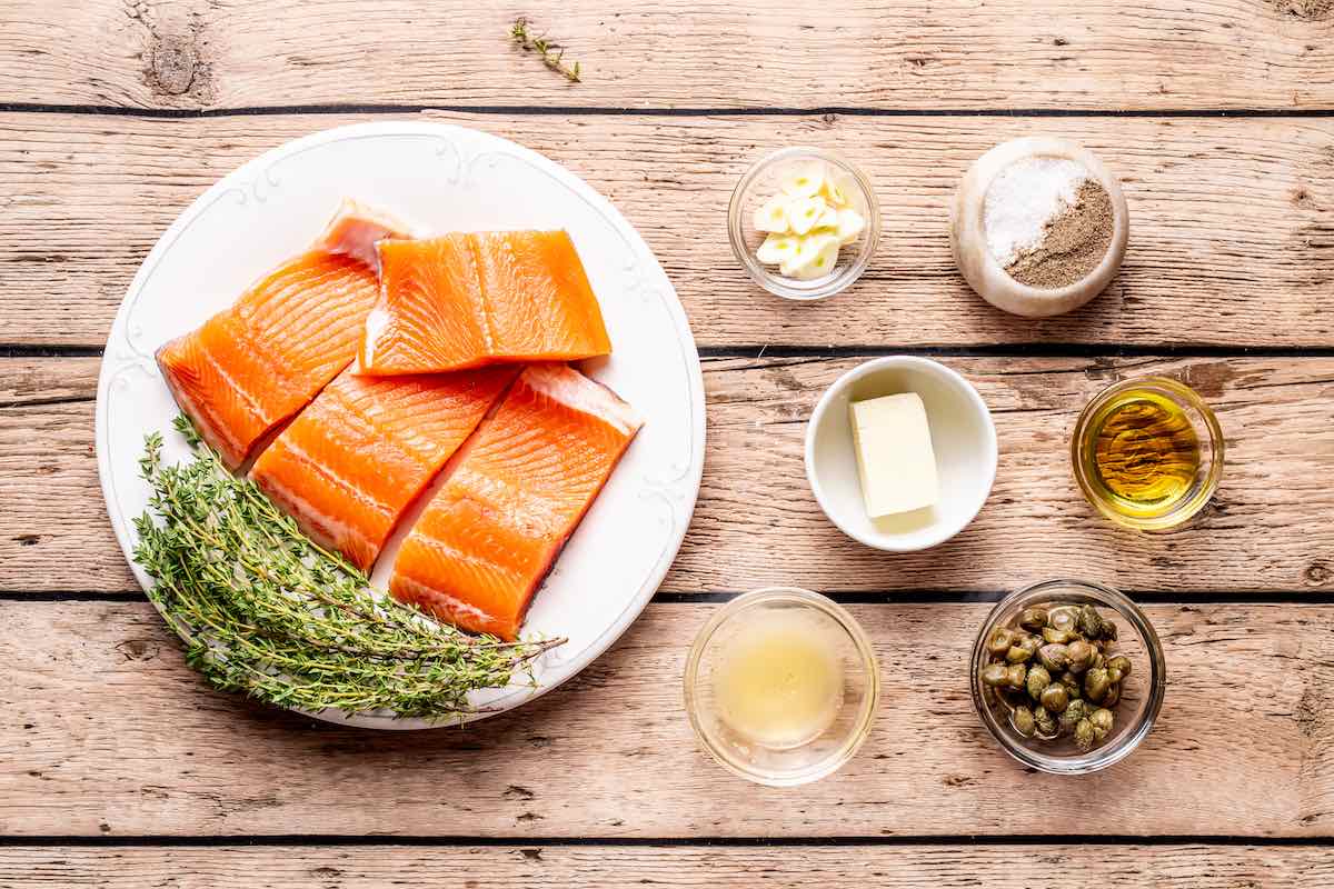 ingredients needed for steelhead trout.