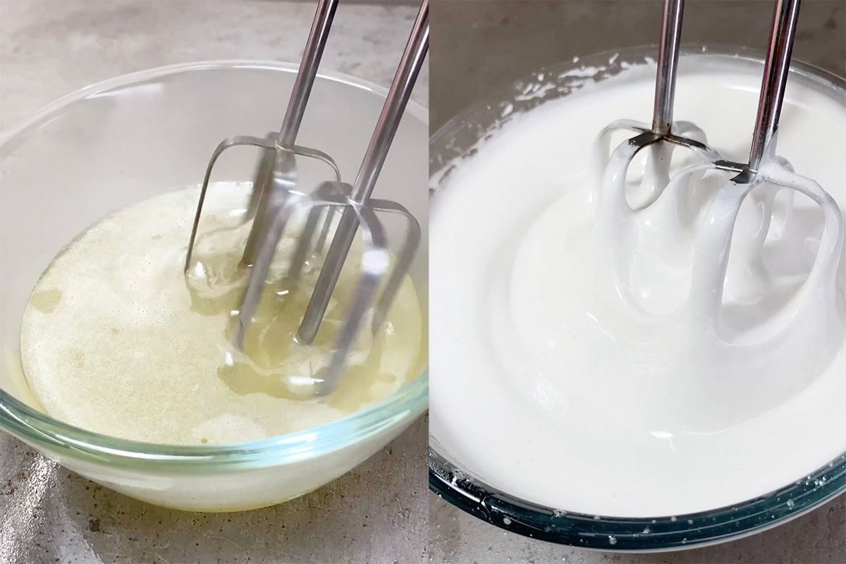 beating allulose liquid mixture.