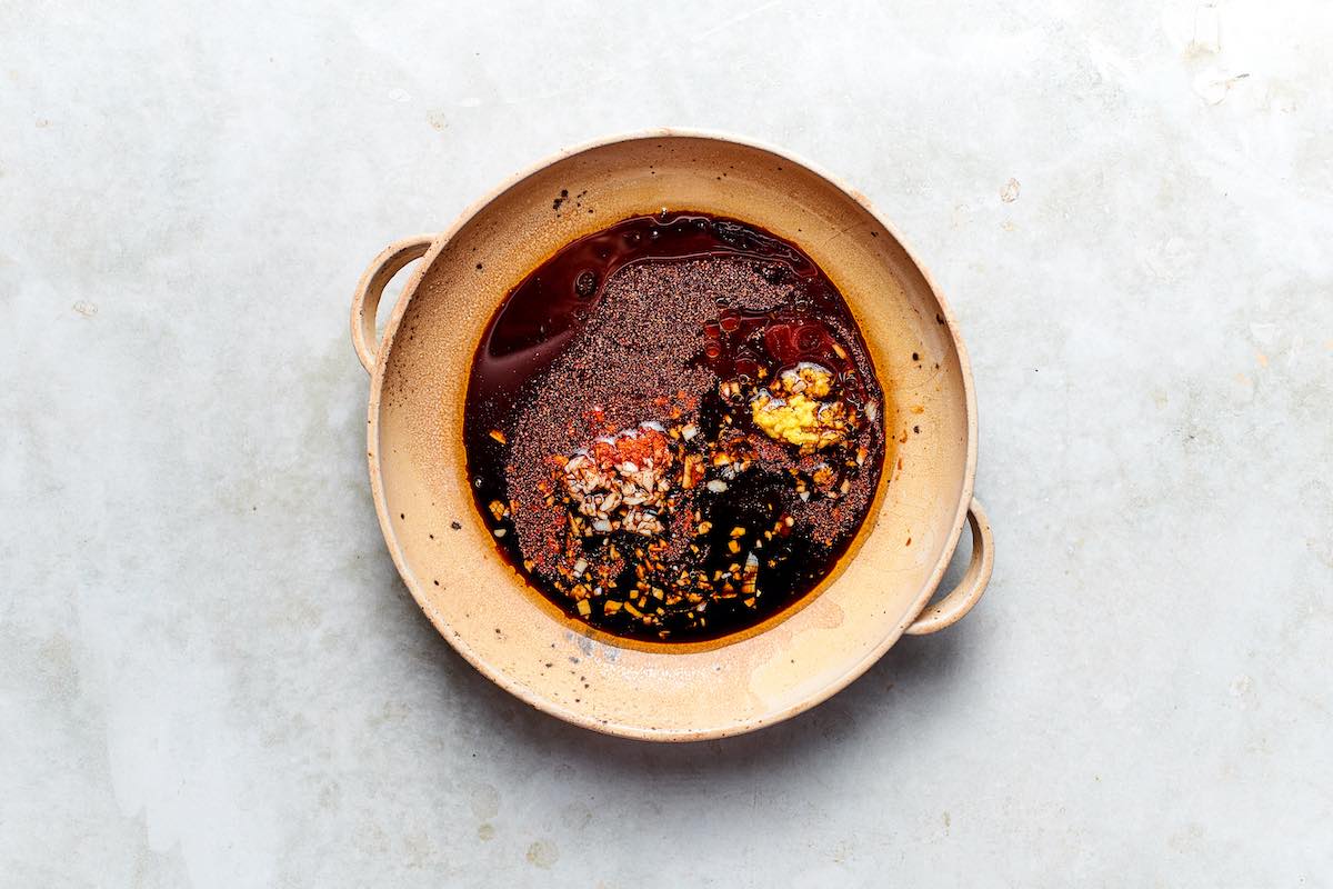 tempeh marinade in a bowl.